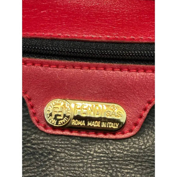 Fendi Red Leather rare handbag purse crossbody vintage - Picture 9 of 16